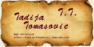 Tadija Tomasović vizit kartica